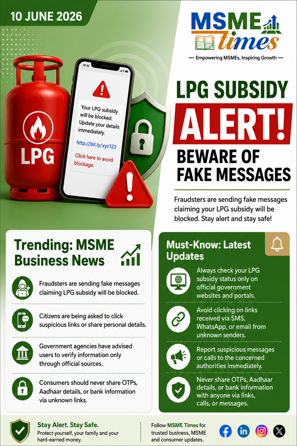 LPG Subsidy Scam Alert: Beware of Fake Messages Claiming Your Subsidy Will Be Blocked