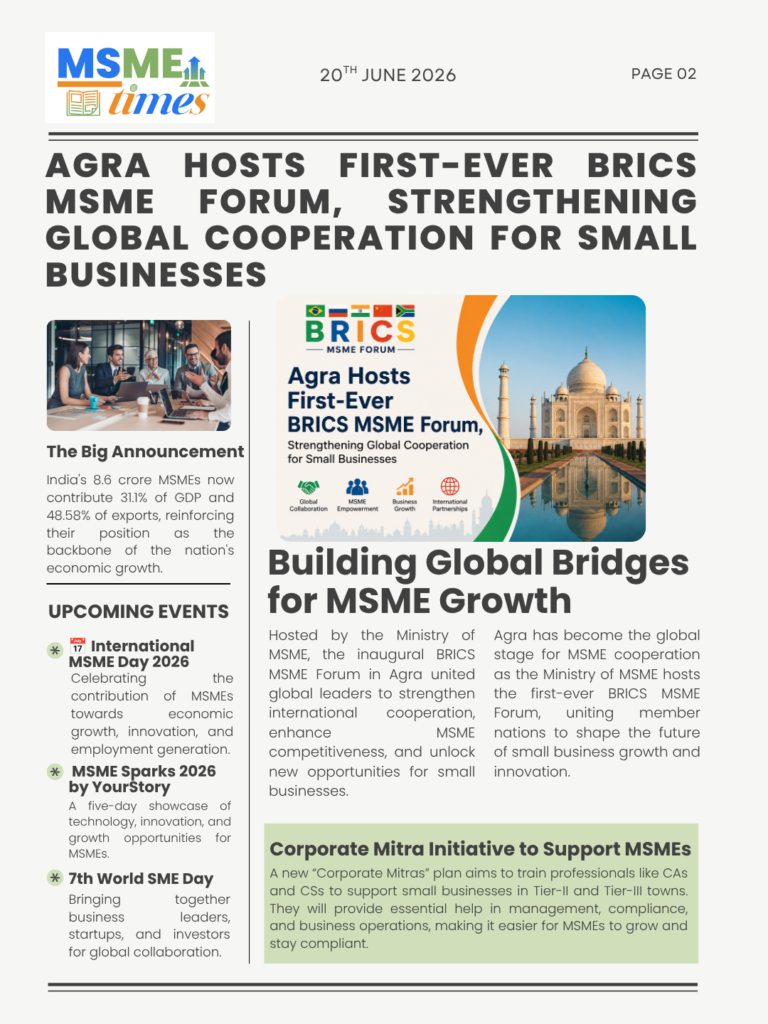 MSME Times 30th editions 14 June 2026 5